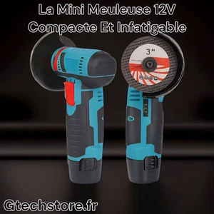 Mini Meuleuse D'angle Sans Fil 12V Avec 2 Batteries, Pour Couper le Bois, Polir - Photo 1/13