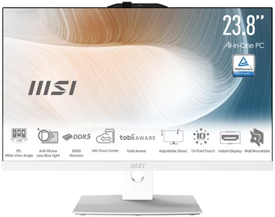 MSI Modern AM242TP 1M-1875AT Core 3 100U 16GB/256GB SSD 23,8" Touch Win11 weiß - Bild 1 von 4