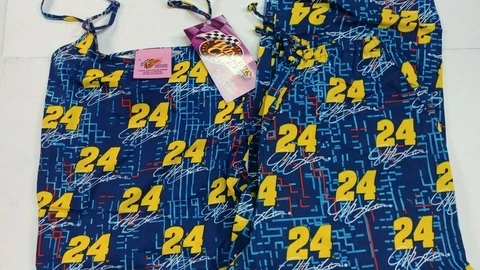 Jeff Gordon # 24 Ladies Lounge Pants Set (Top & Pants)  Size - Large Free Ship Cover