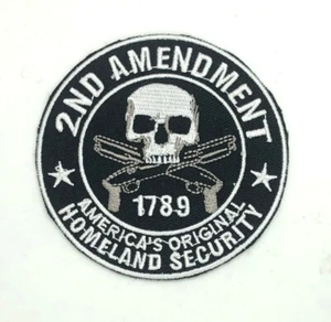 2nd Amendment ~ Embroidered Iron On Patch ~ NRA Gun Rights 3 inches - Picture 1 of 1