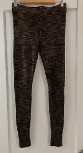 NEW Sz S Free People High Rise Heathered Chenille Leggings Brown Black Red - Picture 1 of 7