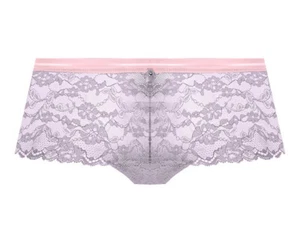 Freya Offbeat Grey Sheer Lace Short Brief Knickers UK L 14 - Picture 1 of 3