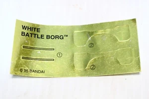 Mighty Morphin Power Rangers White Battle Borg Unused Sticker Sheet Bandai 1995 - Picture 1 of 2