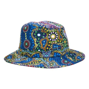 Warrina Designs Traveler Hat Yalke Men Women Australian Aboriginal Art - Picture 1 of 6