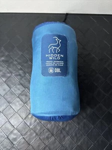 Hamaca de viaje doble de nailon salvaje oculta con bolsa de almacenamiento azul - ¡NUEVA! - Imagen 1 de 4