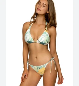 Swim Systems Locals Only Floral Bikini Bottom Size Small /Top Size Med  NWT - Picture 1 of 11