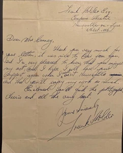 Frank Holder carta escrita y firmada a mano - Imagen 1 de 2