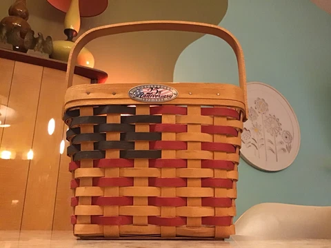 Longaberger 1998 Collector’s Club Flag Basket 25th Anniversary Edition Cover