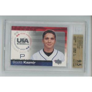 Scott Kazmir MLB 2004 Beckett 9.5 Upper Deck Usa Baseball 25th Anniversary