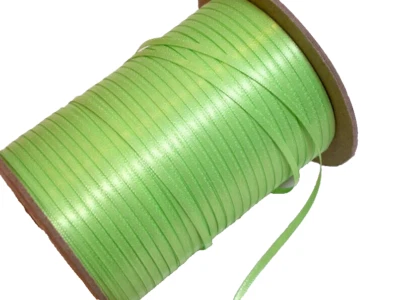 Offray Apple Green Double-Face Satin Ribbon 1/8 inch wide x 50 yards B17 - Image 1 of 3