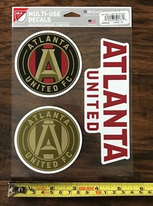 Neu Atlanta United FC Logo Mehrzweck Aufkleber Set 3 Aufkleber Fußball - kostenloser Versand - Bild 1 von 1