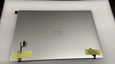 SILVER 4K 13.3''Dell XPS 13 9370 UHD TOUCH SCREEN LCD ASSEMBLY HINGE UP HNHM9 - Image 1 of 2