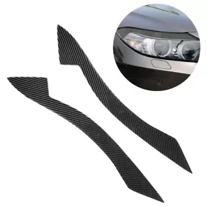Carbon Fiber Front Headlight Eyelid Cover Eyebrow Trim For BMW Z4 E89 2009-2015 - Picture 1 of 4