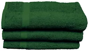 2 Piece - Hotel & Spa Pool Beach Towels 100% Ring Spun Cotton Kashmir Green - Picture 1 of 5