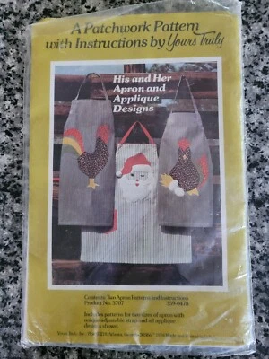 Yours Truly #3707 Patchwork Pattern Rooster Hen and/or Santa - Image 1 of 3