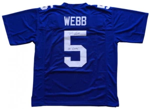 DAVIS WEBB SIGNED "GO GIANTS!" NY GIANTS JERSEY + JSA WITNESS COA NEW YORK JETS - Picture 1 of 4
