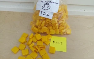 Lot of 5 Yellow Vinyl Tubing  FEMALE  End  Cap Plugs 1 1/4"X3/8"X1/2" - Picture 1 of 2