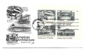 2019-22 Architecture '82 ArtCraft, plate block, FDC - Picture 1 of 1