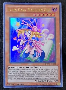 YuGiOh Toon Dark Magician Girl DUPO-EN041 1st Edition Ultra Rare LP - Picture 1 of 10