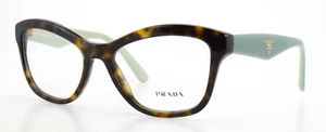 PRADA Brille VPR 29R 54-17 2AU-101 140 Cat Eye Havanna Salbei Acetat Damen +Etui - Bild 1 von 9