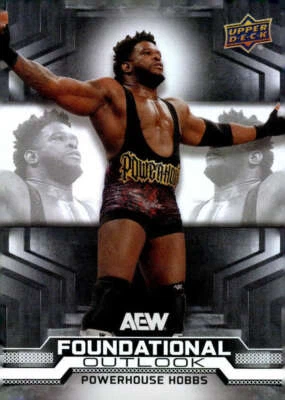 POWERHOUSE HOBBS 2025 Upper Deck AEW Foundational Outlook #FO-13 Wrest ID:135441 - Image 1 of 2