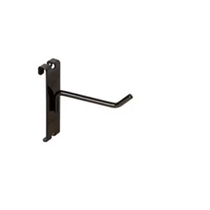 4 In. Gridwall Hooks for Grid Panel Display- (50-Box) Black, 1/4 in. T with 30° - Picture 1 of 12