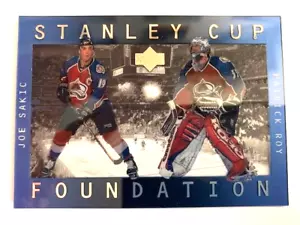 Patrick Roy - Colorado Avalanche - 1996-97 UD Ice Stanley Cup Foundation mit Sakic - Bild 1 von 4
