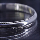 7.5”, sterling silver 925 hinged bangle, bracelet with secure chain cable trims