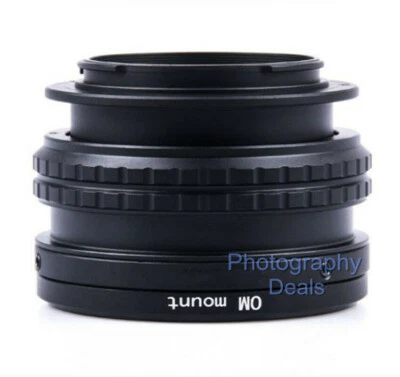 Adjustable Focus Helicoid Macro Adapter for Olympus OM Lens to for Sony E Camera - Image 1 of 4