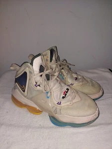 Nike LeBron XIX 19 Sz 8.5 Minneapolis Lakers Pearl White Men's DC9339-200 Shoes - Picture 1 of 10