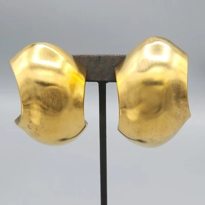 Pendientes Omega de pasarela grande de plata esterlina modelo Moulage Vermeil 46,8 g Foto 1 de 4