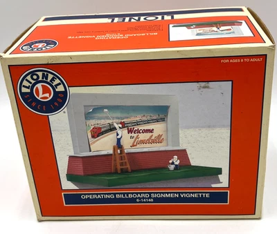 Lionel 6-14148 Operating Billboard Signmen Vignette O Gauge Accessory NIB New - Image 1 of 4