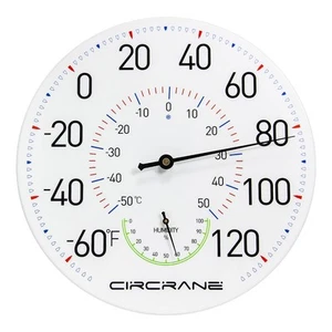 12 Inch Ourdoor Thermometer with Hygrometer, Large Round Wall Thermometer Pat... - Picture 1 of 9