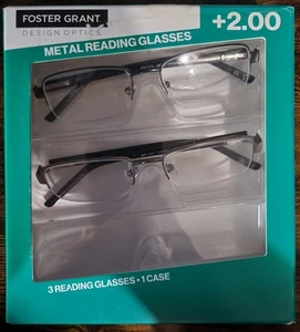 Confezione da 2 occhiali da lettura semi-rimless Foster Grant Design Optics Lyden, +2,00 - Foto 1 di 6