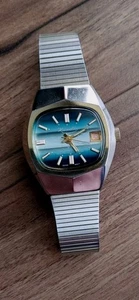 70's Swiss Made Hamlin-Great Dial Watch-Date-Faceted Crystal-Running Great.  - Bild 1 von 9