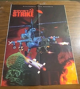 Soviet Strike Video Game Double Aided Vintage Fold Out Poster 20x16 - Picture 1 of 2