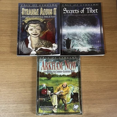 Call of Cthulhu Bundle x3 Secrets of Tibet - Arkham Now - Strange Aeons 2 SC - image 1 of 4