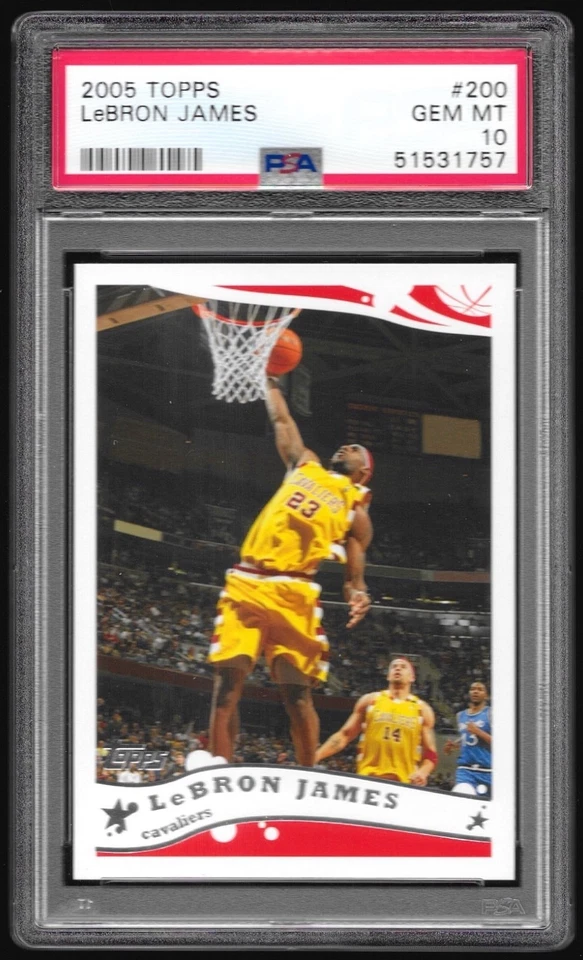2005-06 Topps #200 LeBron James PSA 10 -- Cleveland Cavaliers - Image 1 of 1
