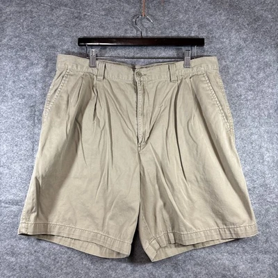 DOCKERS винтажный мужчин хаки Chino плиссированные шорты хлопок размер талии 38 повседневный - Изображение 1 из 4