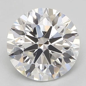 Cert. GIA 0.90 Carat Round Natural Mined Diamond Loose F color VVS1 clarity - Picture 1 of 2