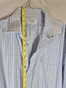 Charles Tyrwhitt Herren Oberhemd 17,5 36/37 Classic Fit Blau Kariert Bügelfrei... - Bild 1 von 9