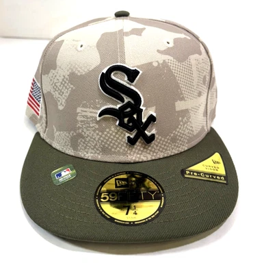 Chicago White Sox MLB NE 2025 Armed Forces Day Fitted Hat~Beige/Olive - Image 1 of 4