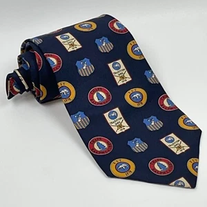 Ralph Lauren Chaps vintage navy with chaps logos L55' W3.75" - Picture 1 of 11