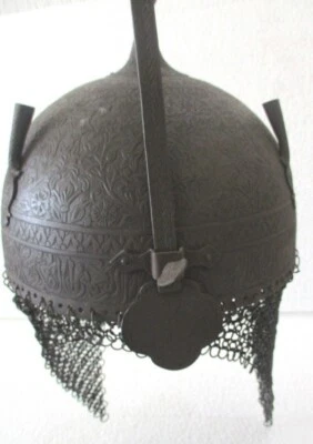 СТАРИННЫЙ СТАРЫЙ ШЛЕМ ВОИНА KHULA KHUD ЗАЩИТА НОСА, ЗАЩИТА КОЛЬЧУГА. - Изображение 1 из 4