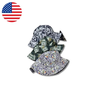 Sombrero de cubo serie USD - Sombrero para el sol con estampado de dinero - 3 colores - Imagen 1 de 4