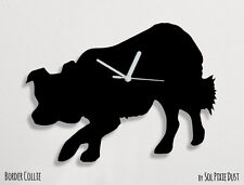 Border Collie Dog Silhouette - Wall Clock