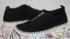 Jeffrey Campbell Tiles Z Zip front slip-on sneaker-style shoes black suede NEW! - Picture 1 of 7