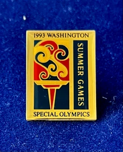 INSIGNIA/LOGOTIPO DE ANTORCHA DE LOS OLÍMPICOS ESPECIALES DE Washington 1993 - Imagen 1 de 2