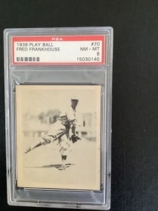 1939 Play Ball #70 Fred Frank House Psa 8 Pop 19 None Higher, Boston Bees - Picture 1 of 1
