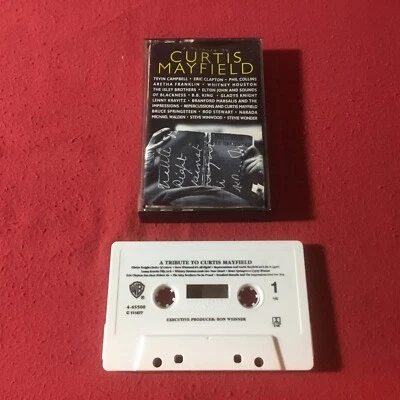 A Tribute To Curtis Mayfield, 1993:Warner Bros Cassettte # 4-45500 BMG Club copy - Image 1 of 4